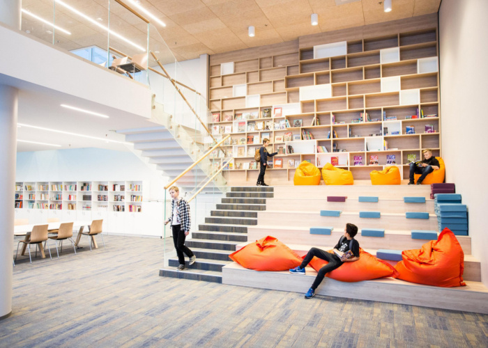 library design with learning stairs