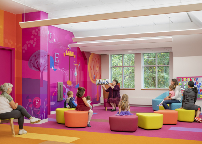 colorful reading corner